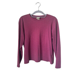 L.L. Bean Women's Long Sleeved Cotton Tee - Medium